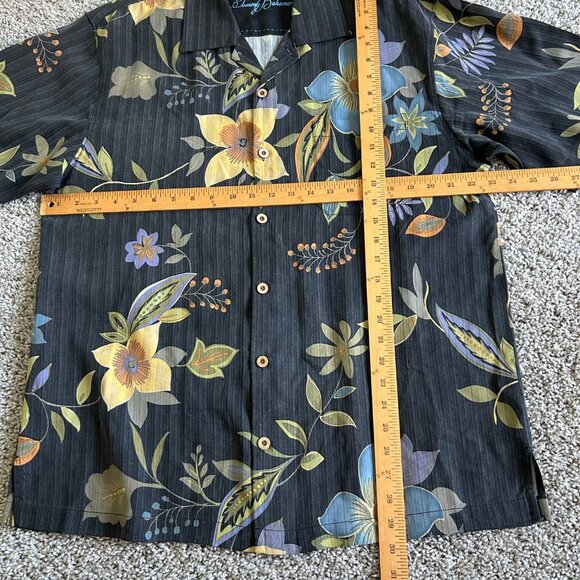 Tommy Bahama Mens Size L Silk Hawaiian Floral Print Button Down Shirt - Picture 6 of 7